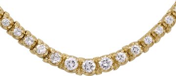 Graduated diamond tennis necklace in 14k yellow gold