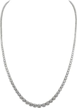 Graduating Diamond Necklace in Platinun