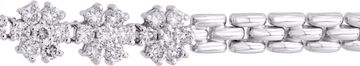 Platinum 6.00 carats diamonds graduating flower line necklace.