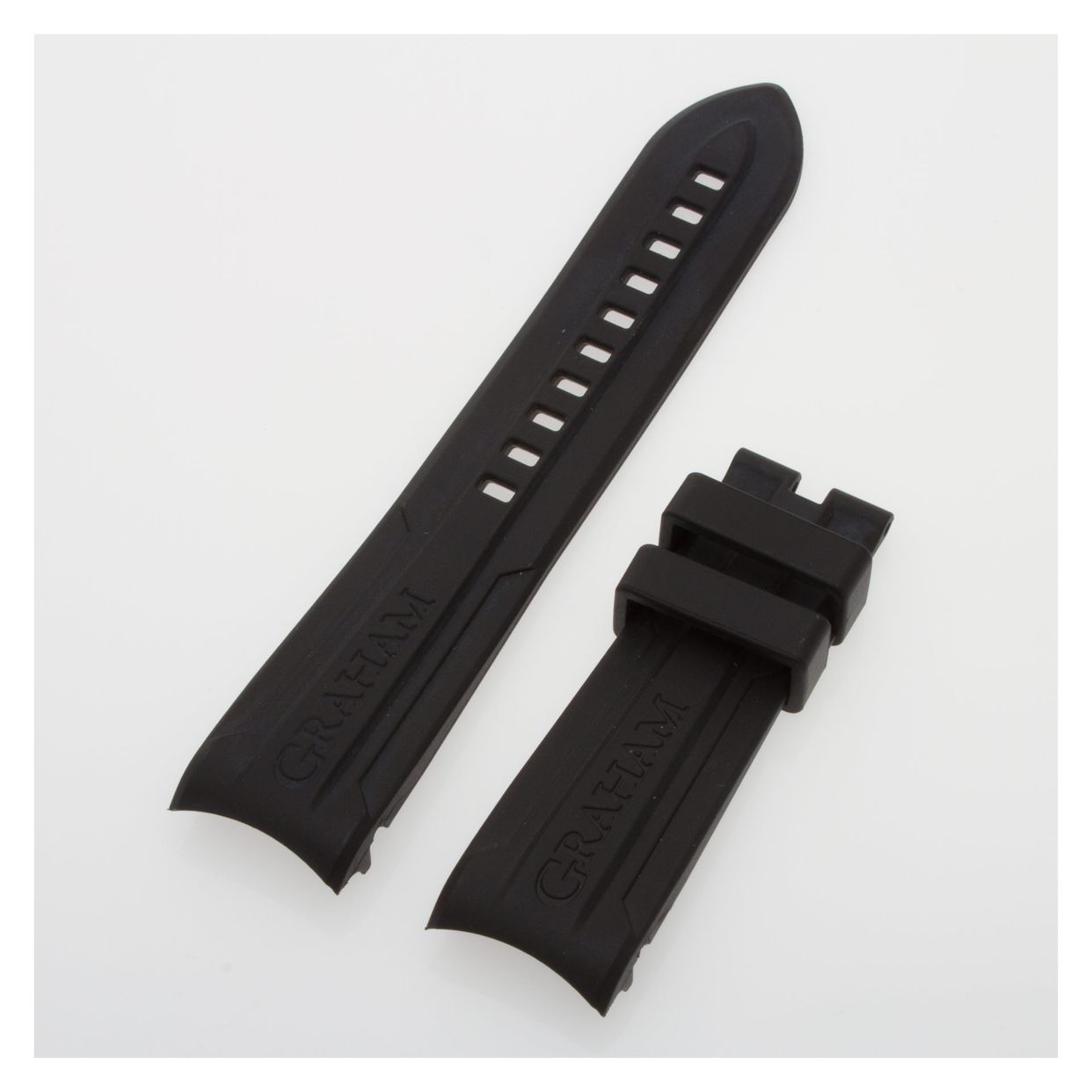 Best Graham Ruber Straps Graham black rubber strap (22x20) | Gray & Sons Jewelers