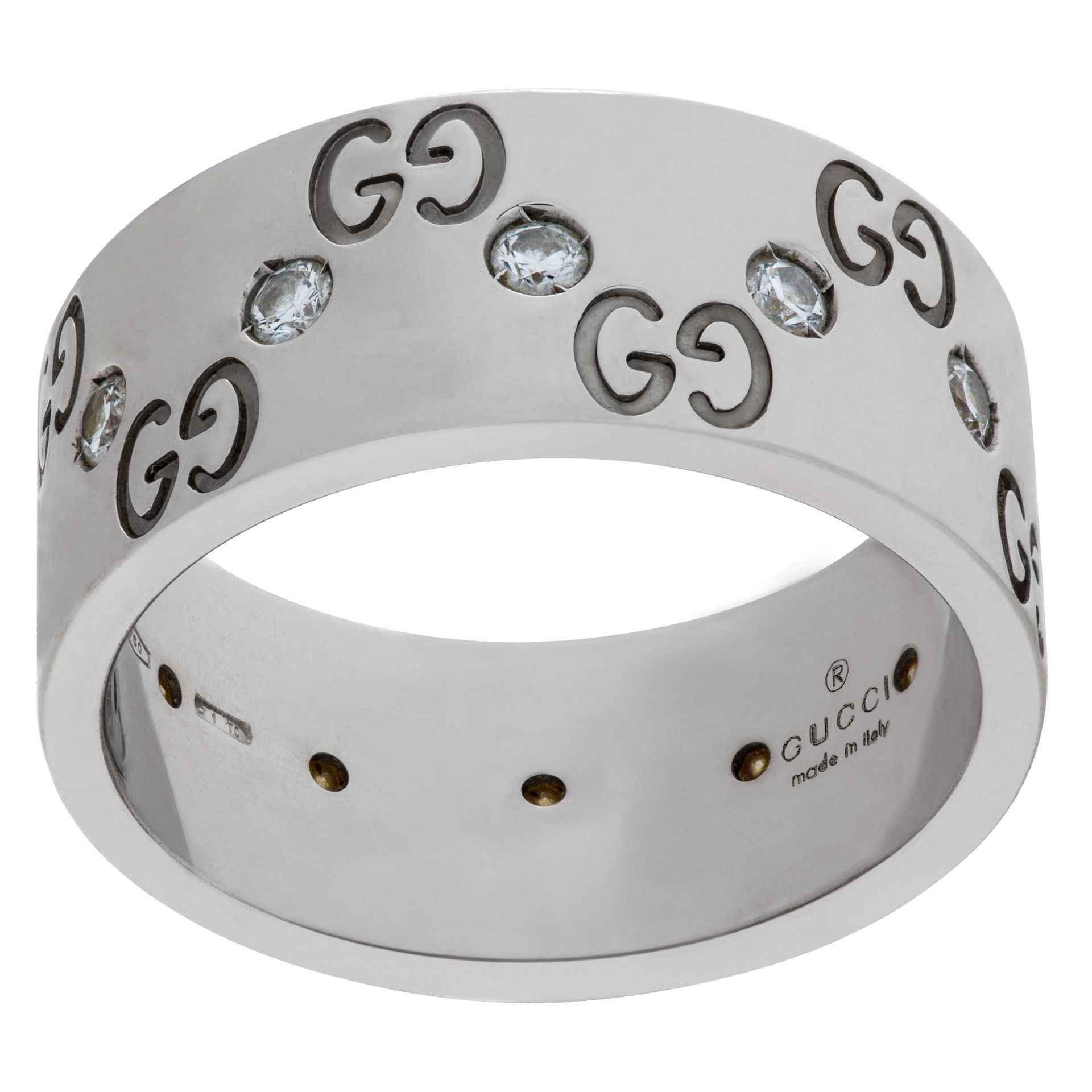 GUCCI GGロゴデザイン 耳あて ホワイト gucci_icon_diamond_band_in_18k