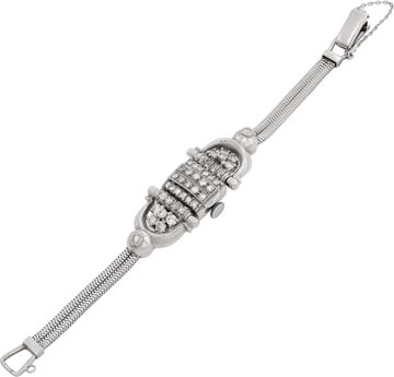 Hamilton Cocktail xxx 14k White Gold Black dial 17mm Manual watch