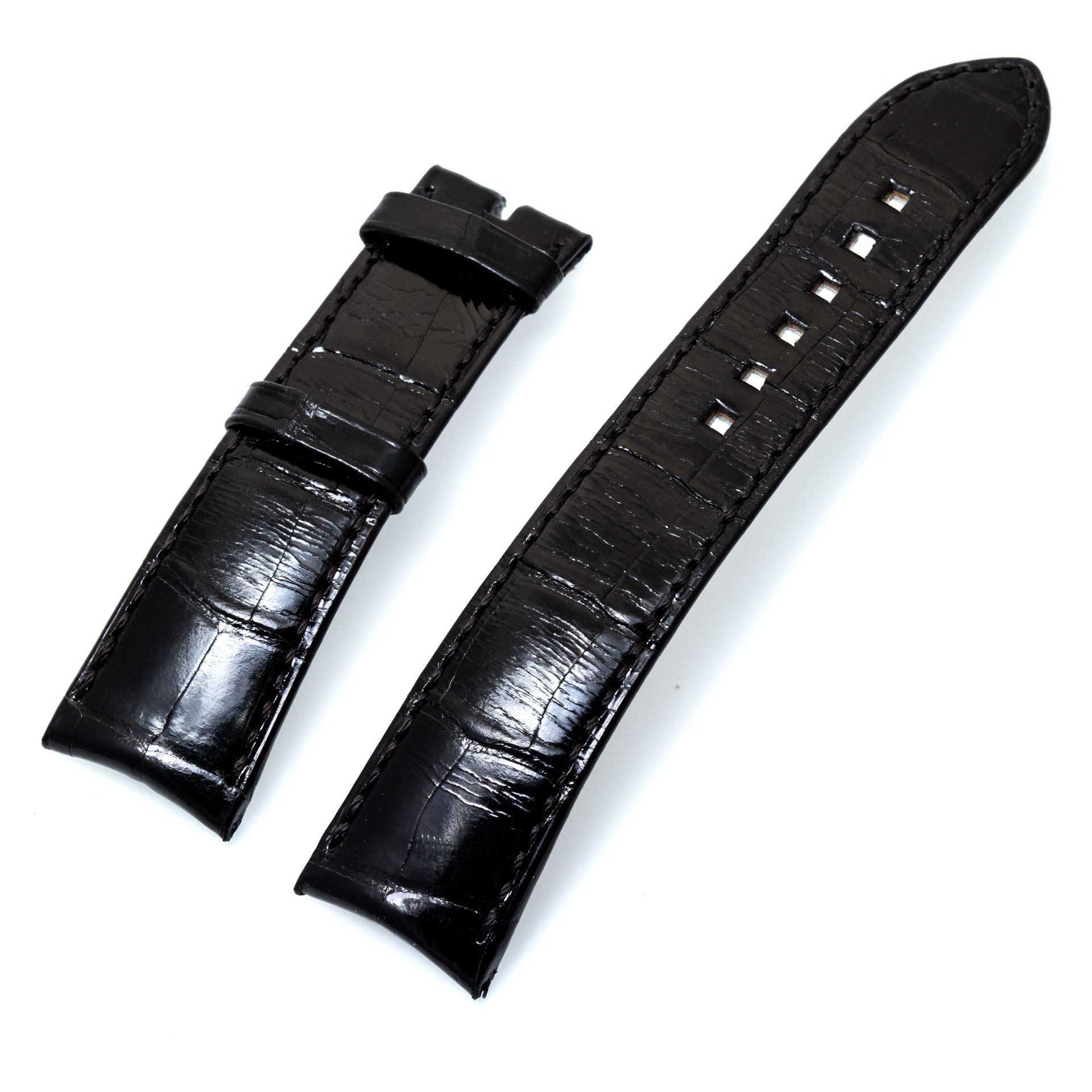 Harry Winston black alligator strap (21x18) N513391 | Gray & Sons