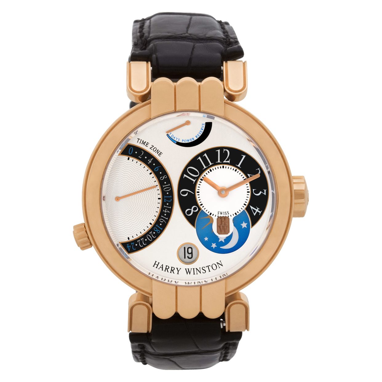 Preowned Harry Winston Premier 015619 18k Pink Gold Silver