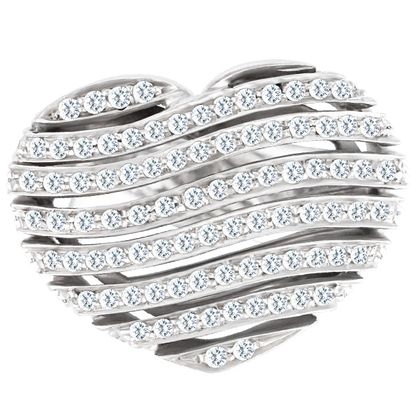 Heart diamond ring signed by Robotti in 18k w/g | Gray & Sons Jewelers