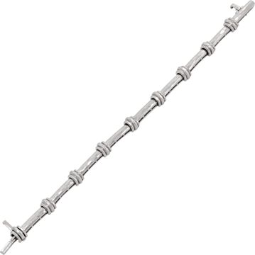 Henry Dunay Bracelet with Hammer Design in Platinum