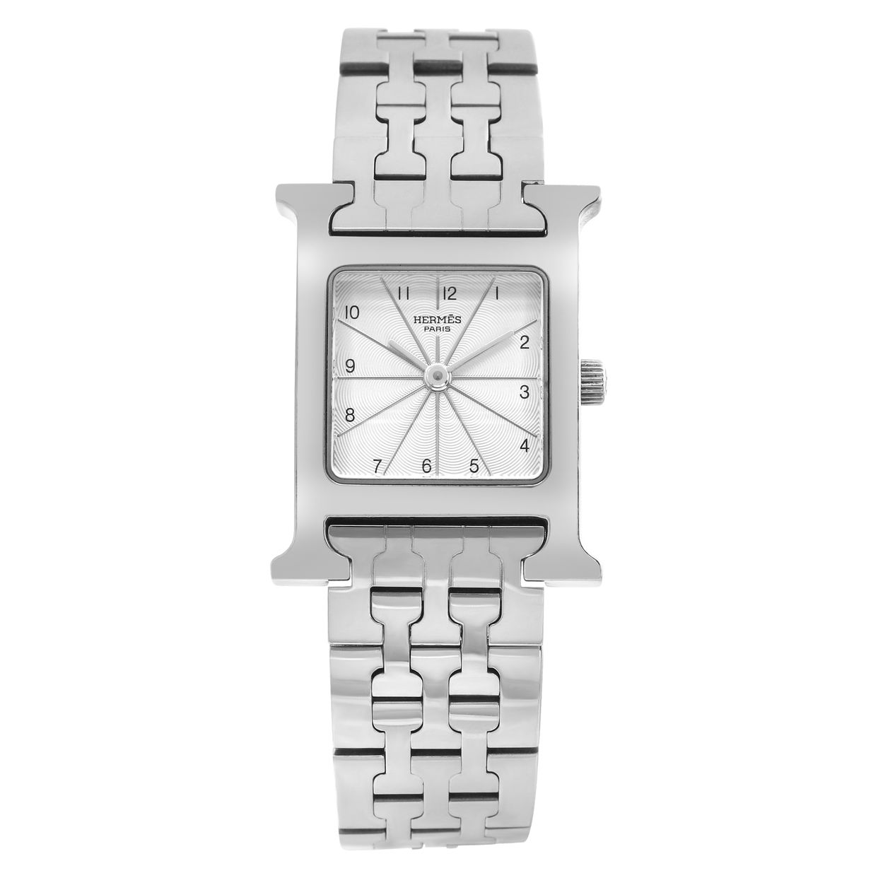 Pre-owned Hermes H watch hh1.210 stainless steel 21mm