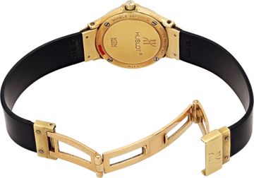Hublot M D M 1281.3 18k Yellow Gold Black dial 24mm Quartz watch