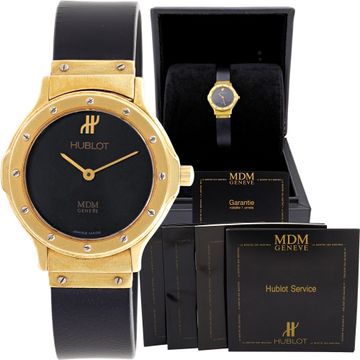 Hublot M D M 1281.3 18k Yellow Gold Black dial 24mm Quartz watch Hublot M D M 24mm 1281.3 Ladies Watch Collection