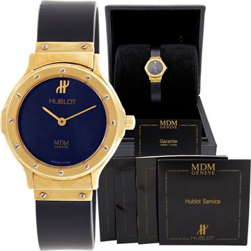 Hublot M D M 1281.3 18k Yellow Gold Black dial 24mm Quartz watch Hublot M D M 24mm 1281.3 Ladies Watch Collection