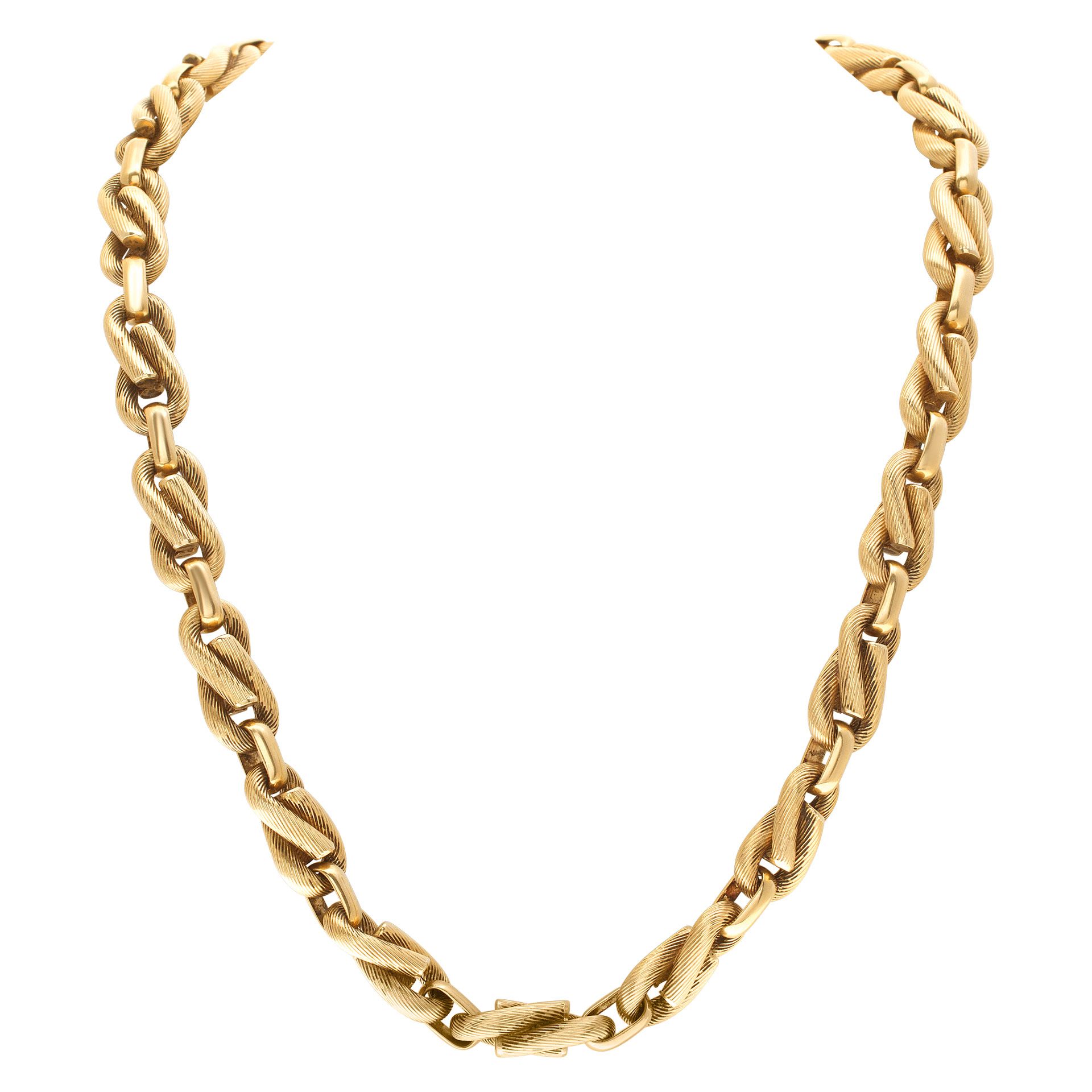 Bold Infinity Chain Link Necklace in Yellow, Rose or White Gold