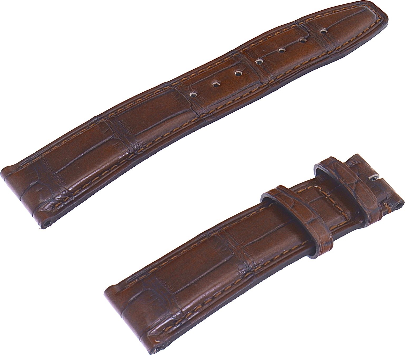 IWC純正品 アリゲーター・ストラップ ダークブラウン 20mm IWC brown alligator strap 20mm x 18mm. 4.5 inch and 3 inch