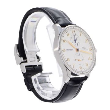 IWC Portugieser Chronograph IW371445 Steel Silver dial 41mm Auto