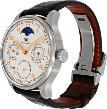 IWC Portuguese Perpetual IW502308 Stainless Steel Silver dial 44mm Automatic wat