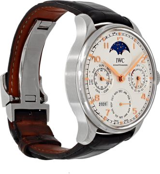 IWC Portuguese Perpetual IW502308 Stainless Steel Silver dial 44mm Automatic wat