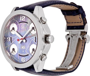 Jacob & Co. Five Time Zones JC-23 Stainless Steel Mother Of Pearl dial 47mm Quar