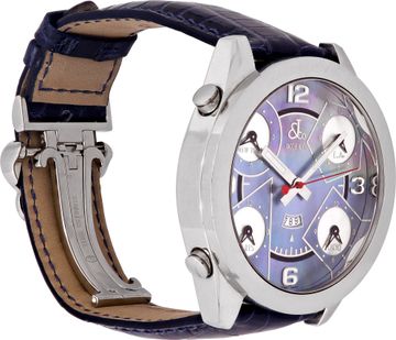 Jacob & Co. Five Time Zones JC-23 Stainless Steel Mother Of Pearl dial 47mm Quar