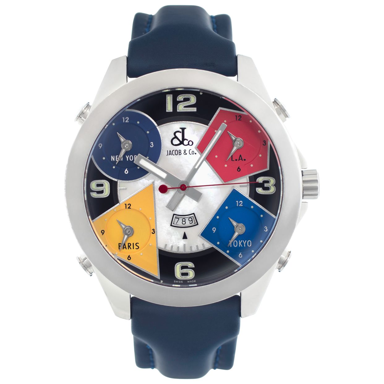 Pre-owned Jacob & Co. Five Time Zones stainless steel 47 |