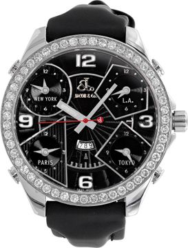 Jacob & Co. Five timezone stainless steel Jacob & Co. Five Time Zones A861 Mens Watch Collection
