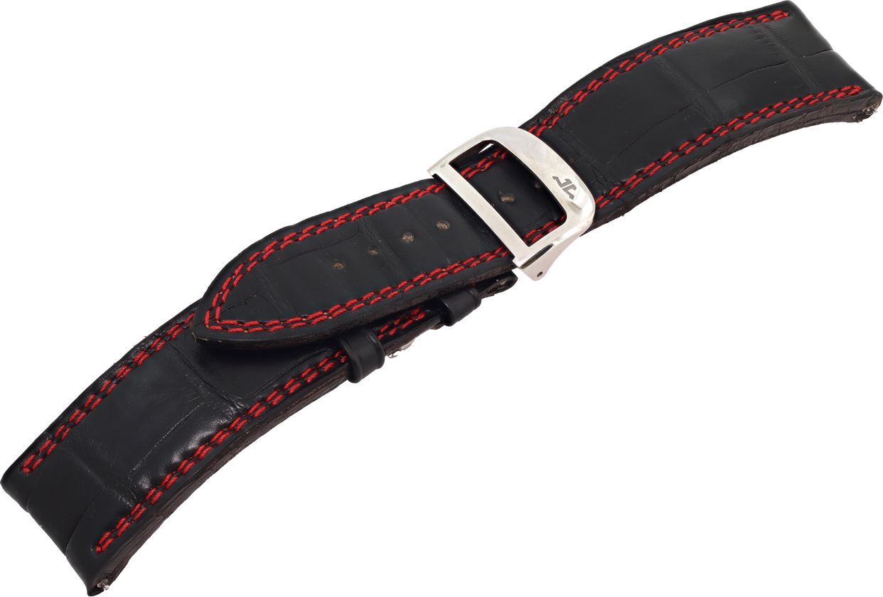 Jaeger LeCoultre black alligator strap (22mm x 20mm) | Gray & Sons