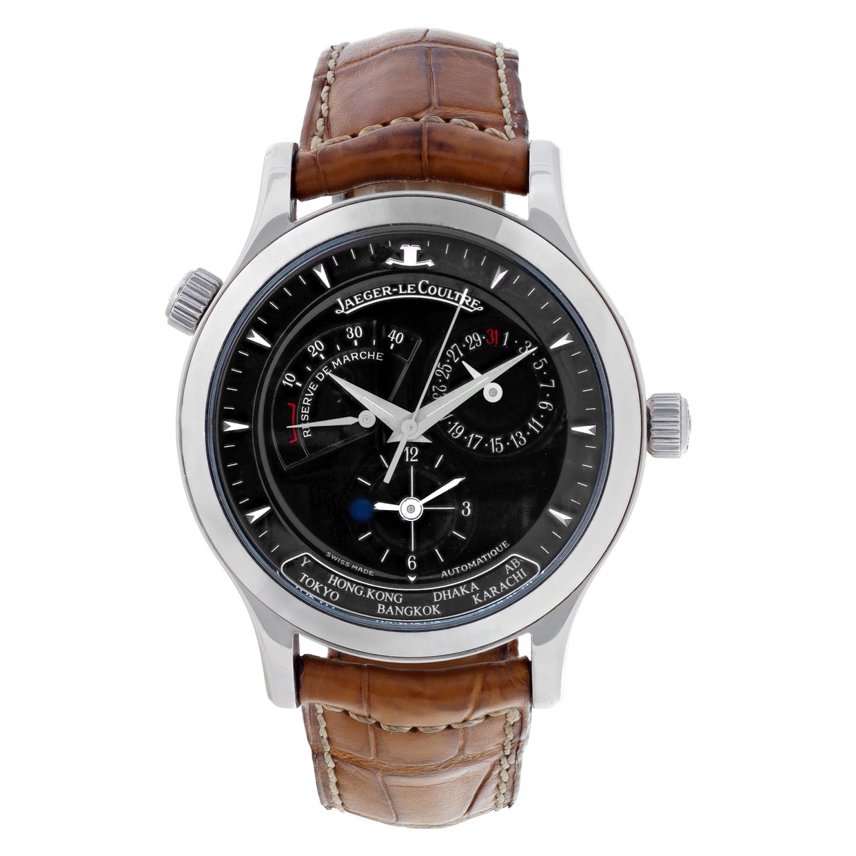 Used Jaeger LeCoultre Geographic 142.8.92.S stainless steel