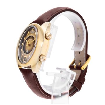 Jaeger LeCoultre Master Memovox HPG 3089 Yellow Gold Brown dial 37mm Auto