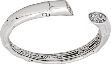 John Hardy Bamboo Bangle In Sterling Silver With Sapphires