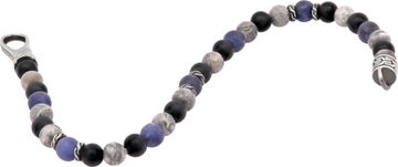 John Hardy Multi Colored Bead Bracelet With Sterling Silver Stations