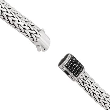 John Hardy Bracelet in sterling silver with black sapphire