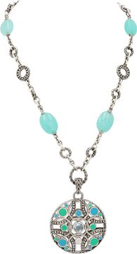 John Hardy Chalcedony and Sterling Silver Pendant Necklace