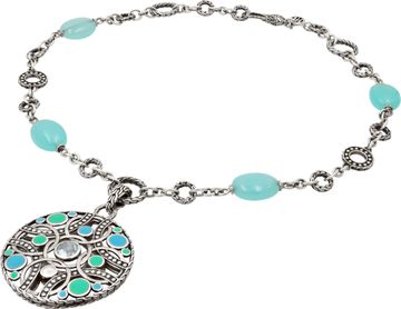 John Hardy Chalcedony and Sterling Silver Pendant Necklace