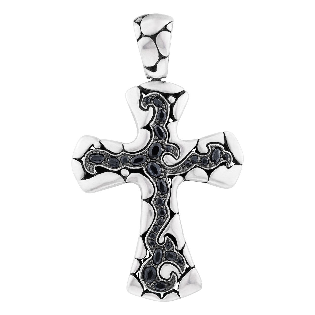 アクセサリー CHRISTIAN DADA John Hardy Dayak cross with black sapphires S514080 | Gray & Sons