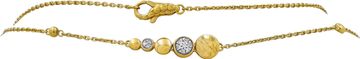John Hardy Dot Hammered 18k yellow gold Neklace with diamond pave 0.25 ct.