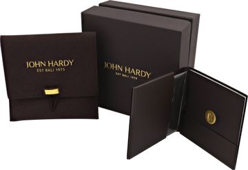 John Hardy Heishi bracelet with 14k yellow gold and onyx