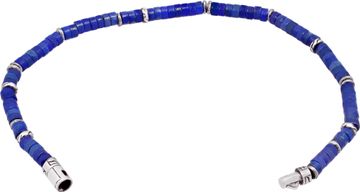 John Hardy Heishi lapis bracelet with sterling silver clasp. 8.5 inch length. 4.5mm width