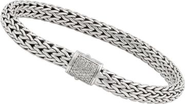 John Hardy Icon bracelet in sterling silver with diamond clasp Bracelet Collection