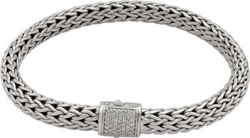 John Hardy Icon bracelet in sterling silver with diamond clasp