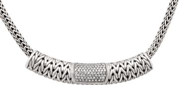 John Hardy Icon diamond necklace and pendant in sterling silver