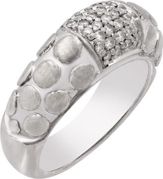 John Hardy Kali Diamond Ring in Sterling Silver and 18k