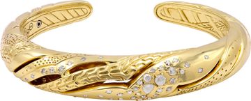 John Hardy Lahar Bangle in 18k yellow gold with diamonds John Hardy Lahar Bangle in 18k yellow gold with diamonds Bracelet Collection