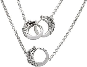 John Hardy Legends Naga Dragon 6- Pendant Necklace Black Gems John Hardy Legends Naga Dragon 6- Pendant Necklace Black Gems Necklace Collection