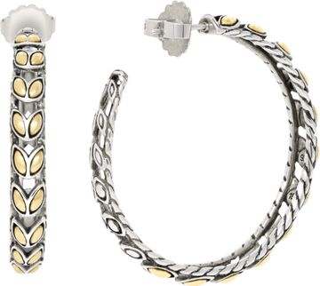 John Hardy Padi Large Hoop Earrings in 18k yellow gold and sterling silver