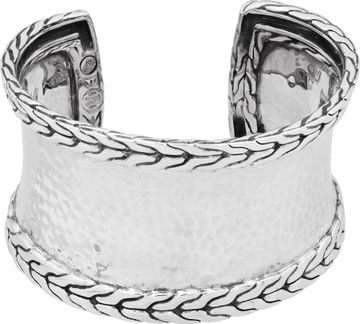 John Hardy "Palu" Collection Hammered Wide Cuff Bangle Bracelet in Sterling Silver Bracelet Collection