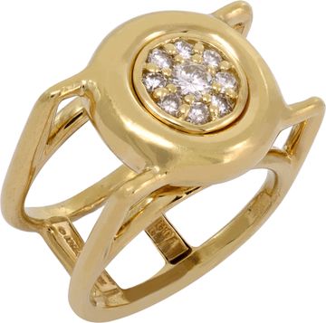 Jose Hess Diamond Cluster ring in 18k yellow gold