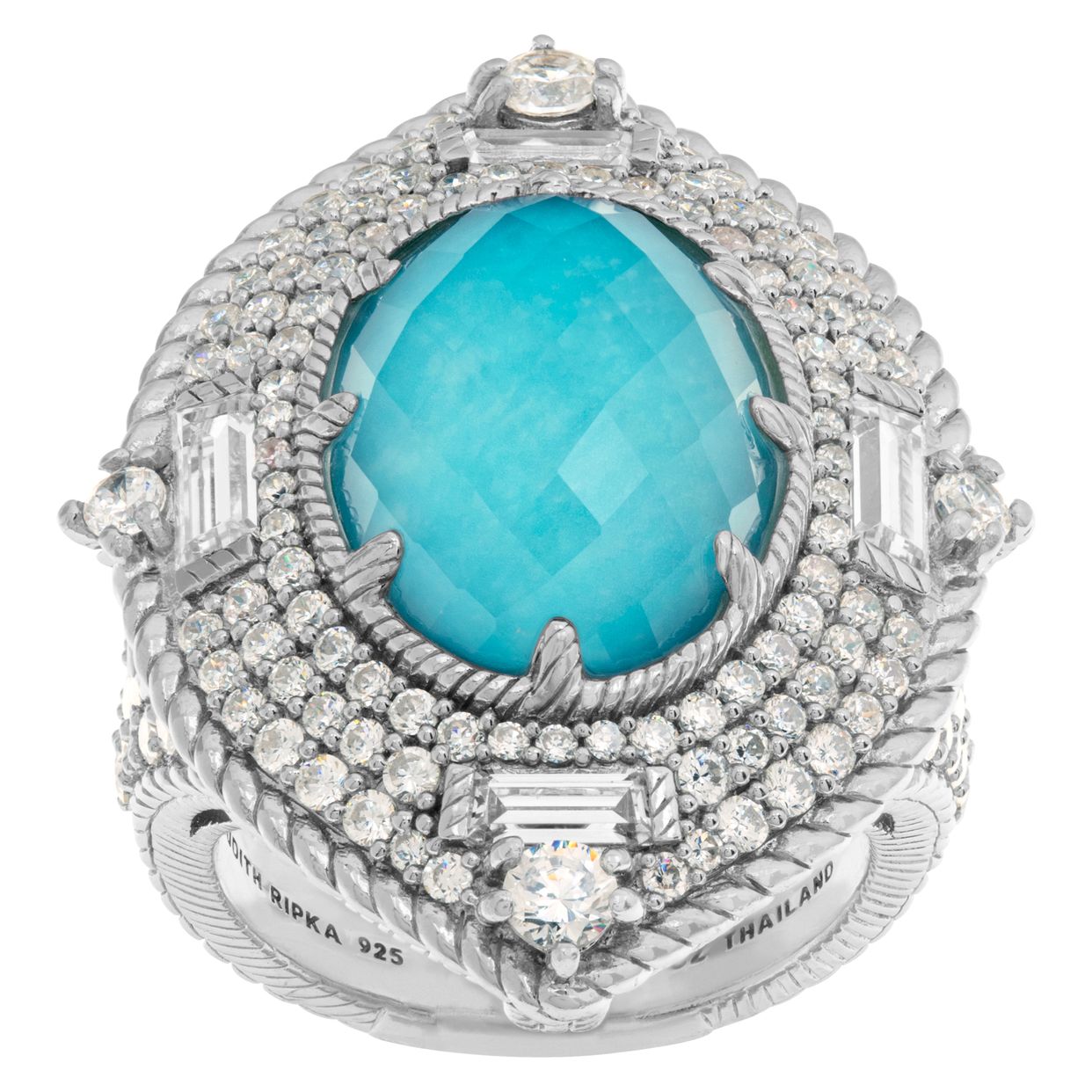 アクセサリーその他 EERA Woman Jewel Blue CHEB27 BLUE judith_ripka_ring_with_faceted