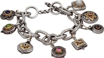 Konstantino Charm Bracelet in sterling silver and 18k yellow gold.