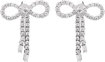 Ladies diamond bowtie earrings in 14k white gold Ladies diamond bowtie earrings in 14k white gold Earring Collection