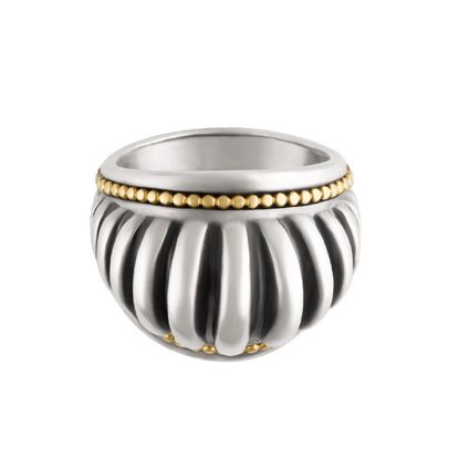 LAGOS caviar ラゴスキャビアリング(18金&スターリングシルバー) Lagos Caviar 18K Gold Sterling Silver Ring | Gray & Sons Jewelers