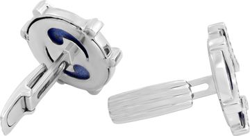 Lapis Lazuli 18k white gold cufflinks with diamonds