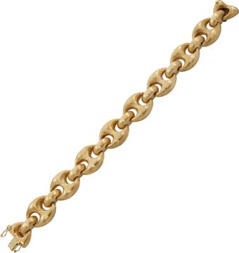 Large and Chunky Nautical Links Bracelet in 14k yellow gold